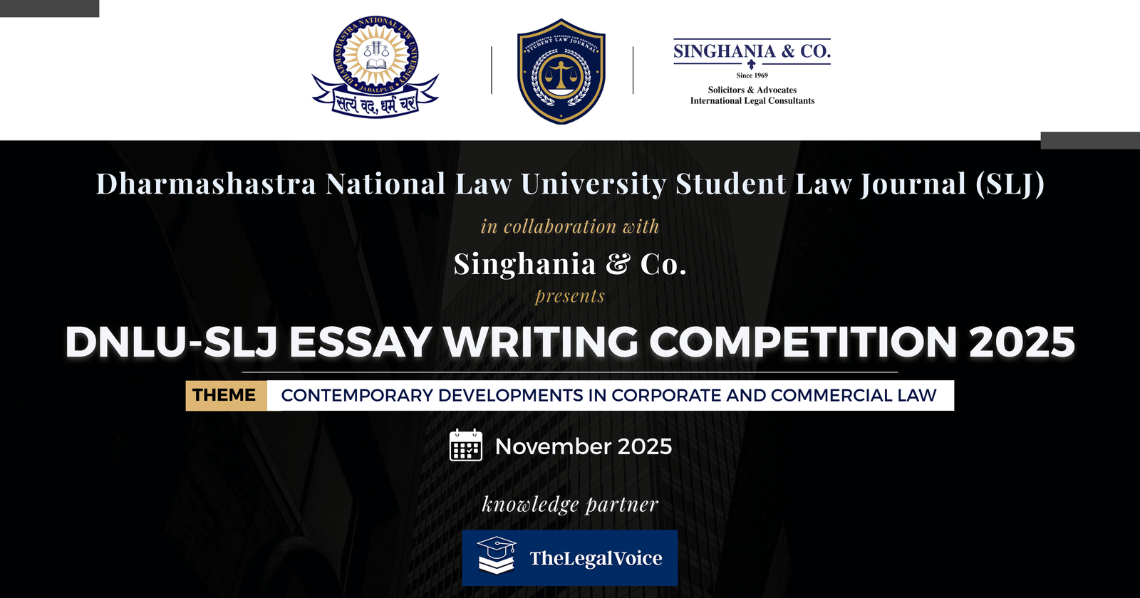 DNLU-SLJ ESSAY WRITING COMPETITION 2025